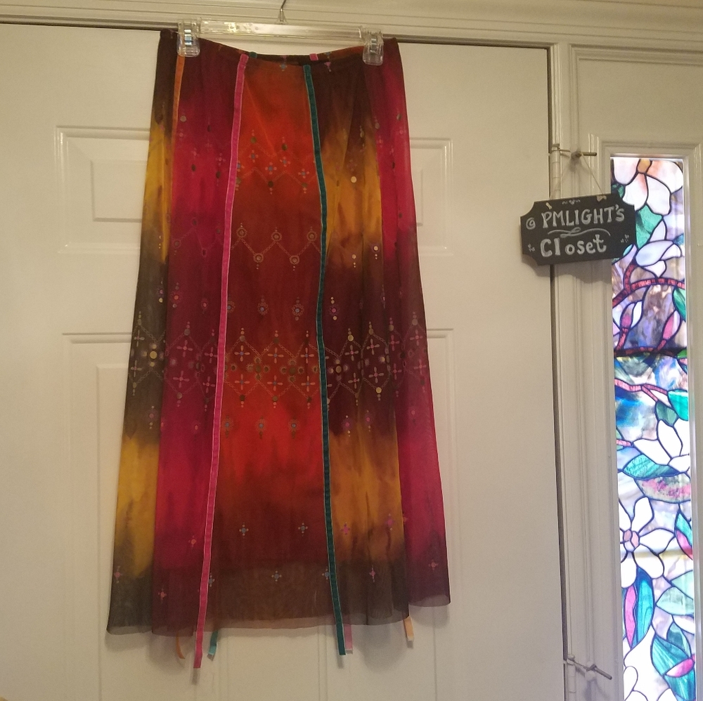 West End Medium Skirt Multicolored Ribbon Accent